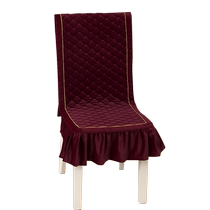 Chair cover 2024 new cushion and backrest integrated protective cover light luxury velvet one-piece dining chair cover universal for all seasons