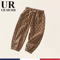 (20% off area) Discount store withdraws 2024 autumn and winter new childrens pants boys and girls pants baby spots long