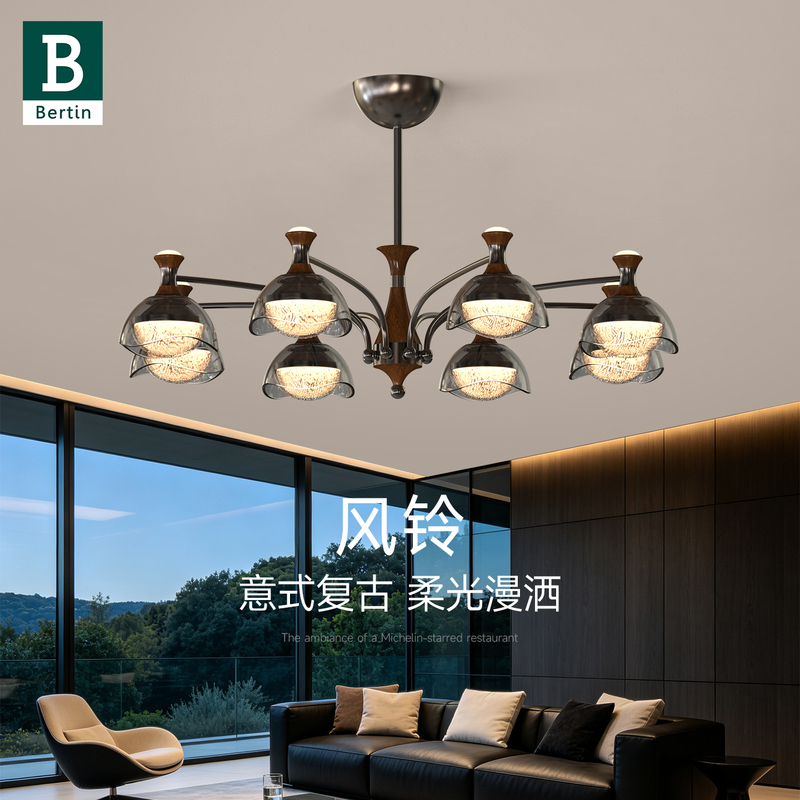 Bading Italian-Style Light Luxury Living Room Chandelier, Main Hall Light, 2026 New Model, Modern Minimalist High-End Eye-Protection Lamp