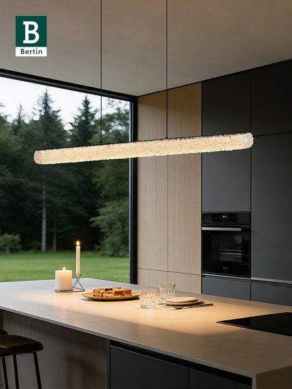 Bading Italian Restaurant Chandelier 2026 New High-End Linear Strip Light Light Luxury High-End Feel Bar Table Dining Table Chandelier
