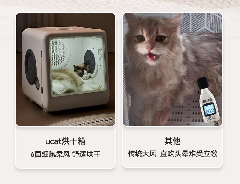 ПЭТ сушильный элемент ucat宠物智能烘干箱猫咪烘干机家用静音小型狗狗洗澡吹干app智控