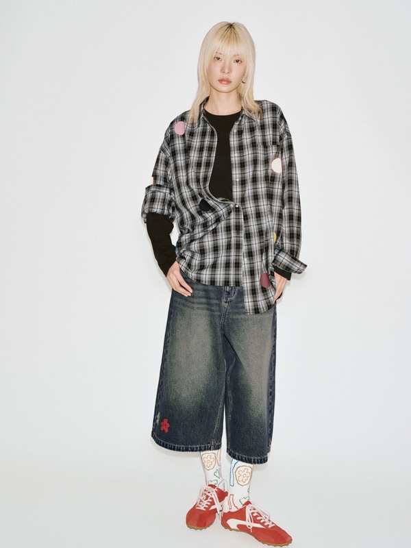 [Cry Center Collaboration] 2026 Spring New Women's Fashion Trendy Open-Front Shirt V260021