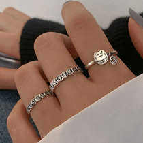 s925 Pure Silver Money Lots of money Cat Rings Female small crowddesign Fashion light extravagant and refined personality opening lukewarm