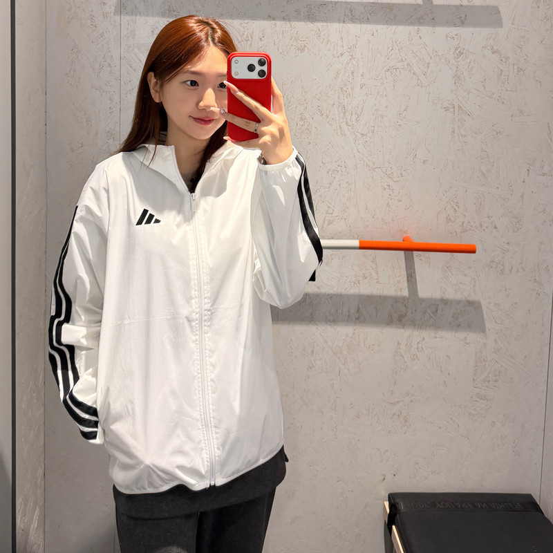 Adidas/Adidas Comfortable and Versatile Sports Classic Striped Casual Jacket Sun Protection Coat White Jf3682