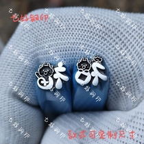 Year of the Dragon fortune character engraved steel seal handmade gold jewelry copper engraved pattern hairpin engraved handmade gold and silver processing steel seal
