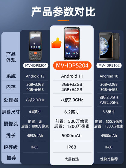 HIKROBOT海康威视机器人pda手持终端数据安卓仓库出入库一体机快递扫描巴枪通用菜鸟驿站扫码管家婆盘点机