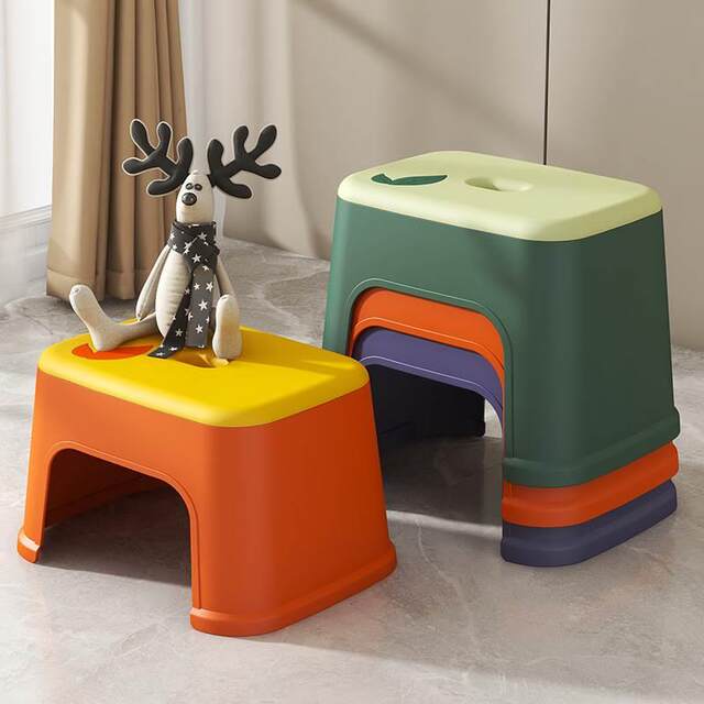 Kindergarten thickened children's low stool plastic household bathroom laundry stool baby changing shoe stool