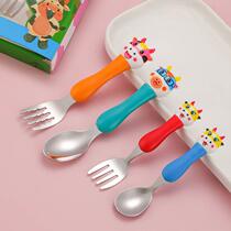 Childrens spoon for eating mouth-friendly chopstick set 316 stainless steel 2 years old 3 tableware 4 baby special forks and spoons