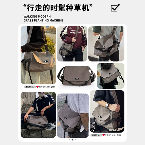 回力 Вместительная и большая сумка через плечо на одно плечо, подходит для студента