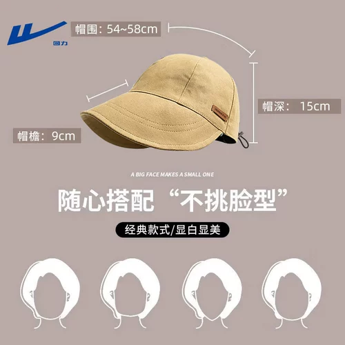 Шляпа с спиной шляпа Женщина Большая Глава Рыбак Шляпа 2024 Новая большая шляпа солнцезащитный крем солнцезащитный крем на открытом воздухе.