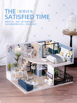 House model diy miniature mini small house assembly Handmade creative art making Birthday gift female toy