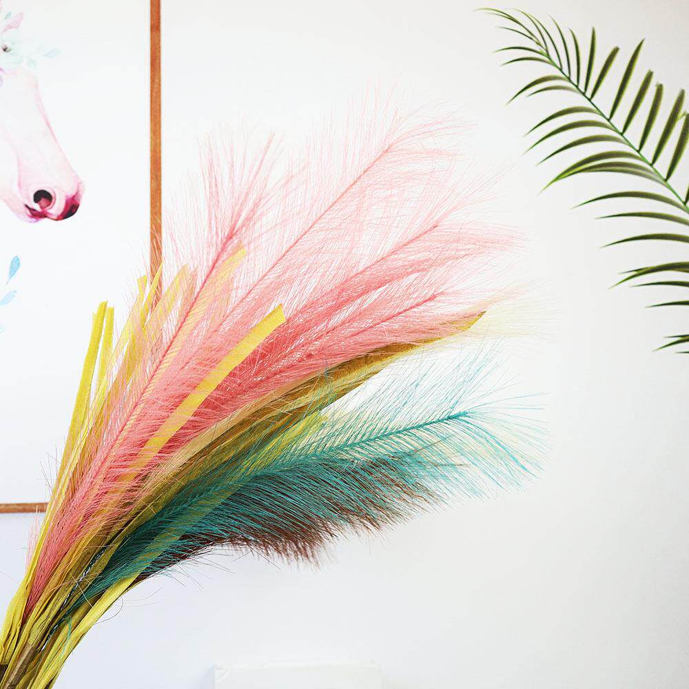 Simulation with leaf reed Nordic Wind Feather Grass Dry Flower Hotel Decoration Green Planting Living-room Arrangement Shooting Props-Taobao