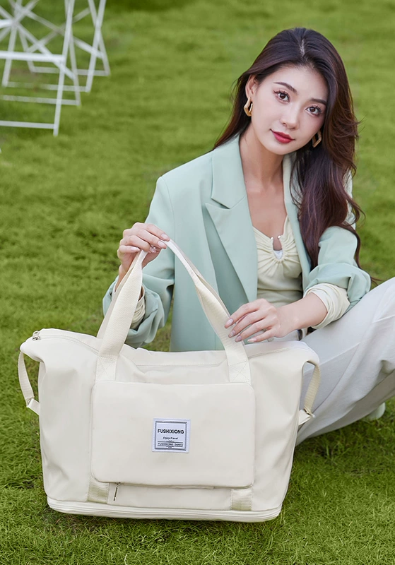 balo chống nước đi phượt Túi du lịch cự ly ngắn, xách tay nữ dung tích lớn, hộp đựng xe đẩy nhẹ có thể gập lại, túi hành lý bổ sung, túi đựng đồ bà bầu túi trống du lịch túi đựng đồ du lịch
