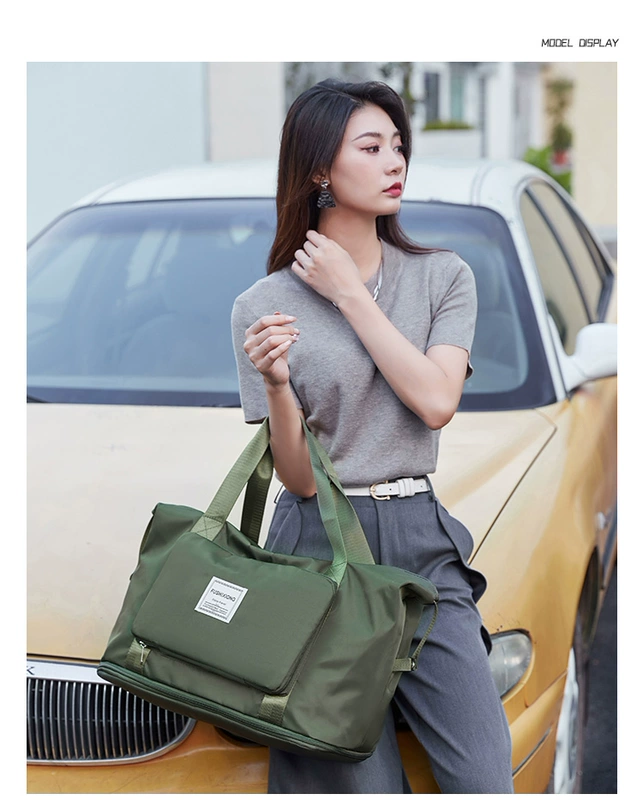 balo chống nước đi phượt Túi du lịch cự ly ngắn, xách tay nữ dung tích lớn, hộp đựng xe đẩy nhẹ có thể gập lại, túi hành lý bổ sung, túi đựng đồ bà bầu túi trống du lịch túi đựng đồ du lịch