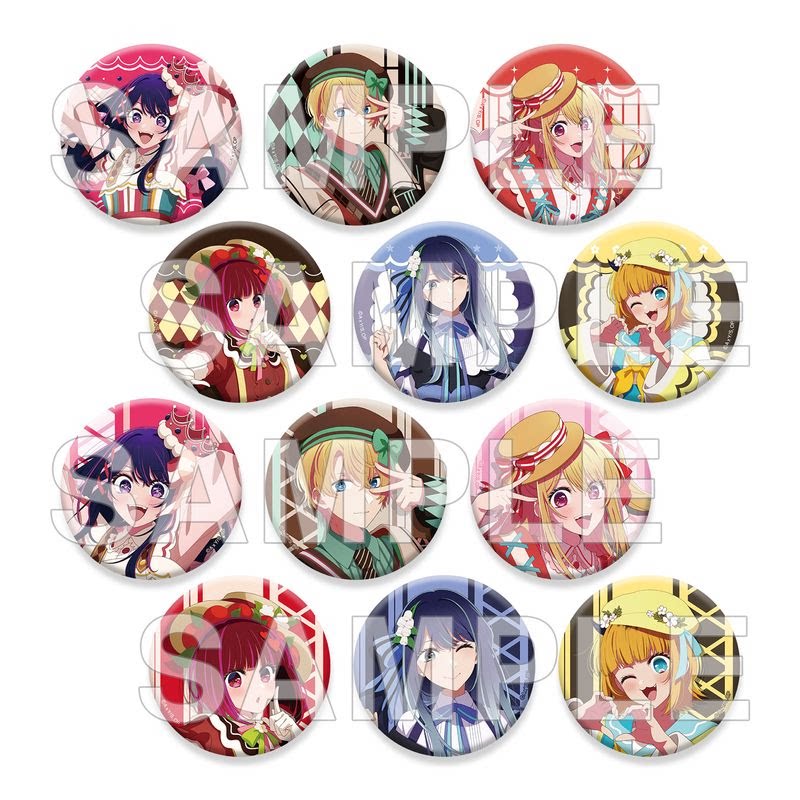 Kadokawa Oshi No Ko Colorful Badges Mini Photo Cards Glitter Acrylic Cards Standees in Stock