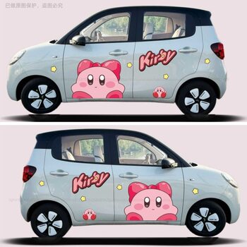 Wuling Hongguang Mini Four-Door Version Car Sticker Cartoon Kirby Cute Corn-Themed Car Body Decoration Sticker