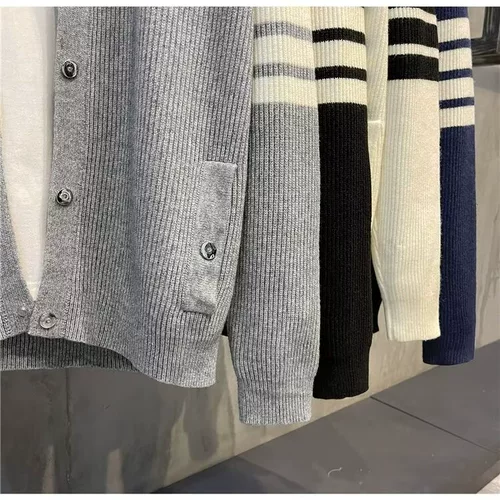 Кардиган, демисезонный свитер, модная демисезонная мужская трикотажная куртка