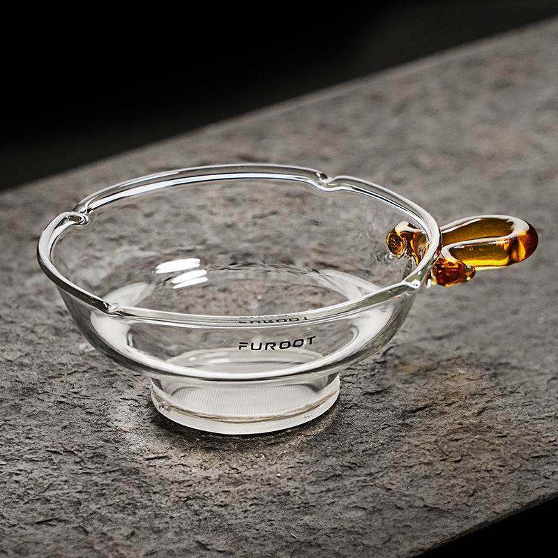 Heat Resistant Glass Tea Leak Tea Filter Tea Mesh Set Tea Filter Tea Filter Horn Anti-Burn Hand handle Heat resistant tea filter-Taobao