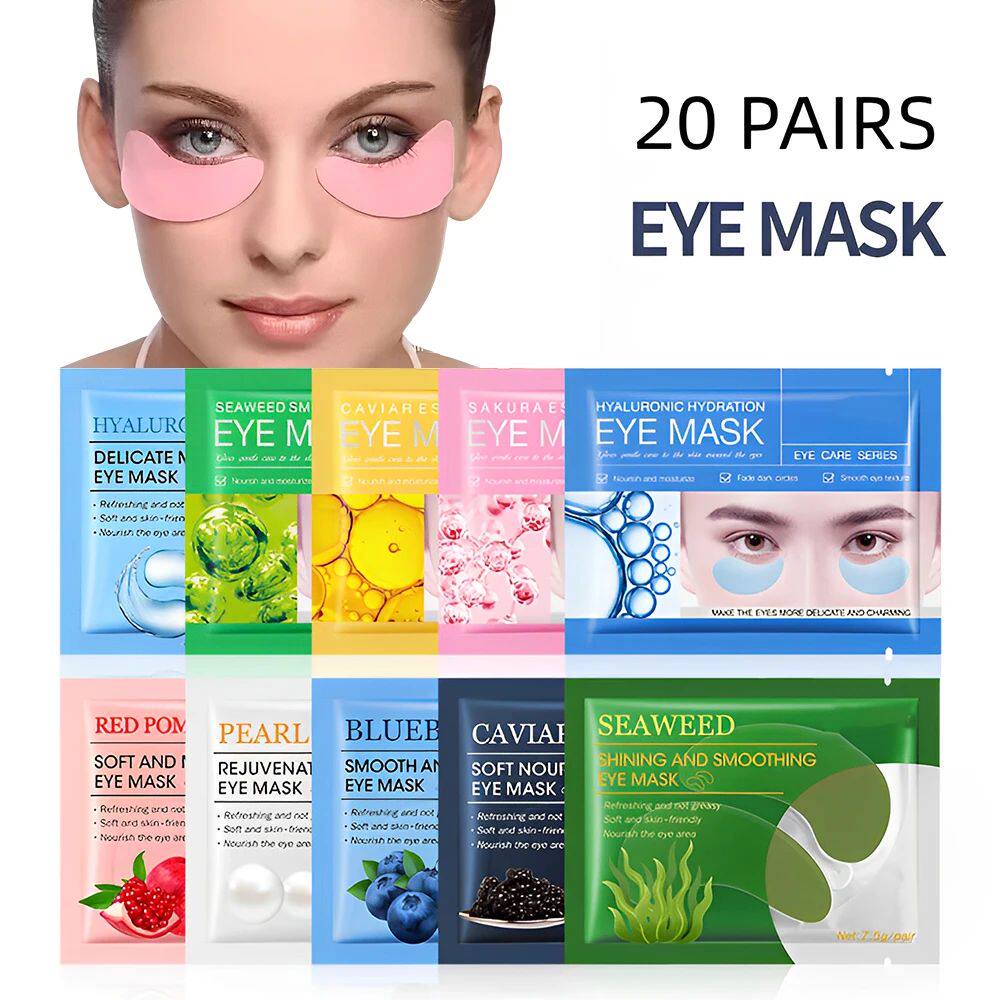 20 Pairs Collagen under EYE PATCHES MOISTURIZING ANTI Wrinkl