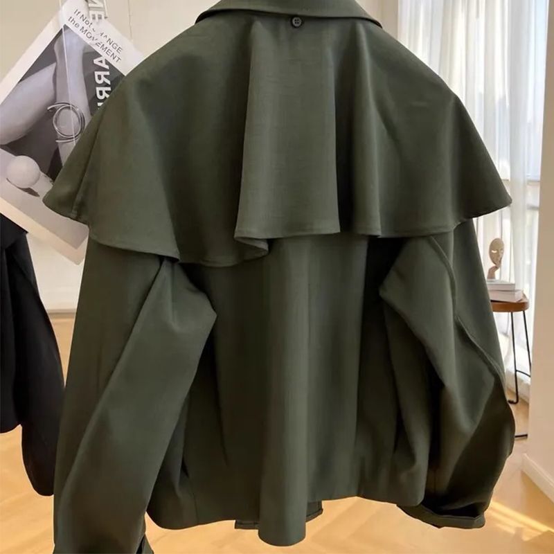 Trendy and Unique Cape-Style Shawl Casual Short Jacket for Women, Spring and Autumn Jacket-Style Top, Fashionable, Relaxed and Comfortable