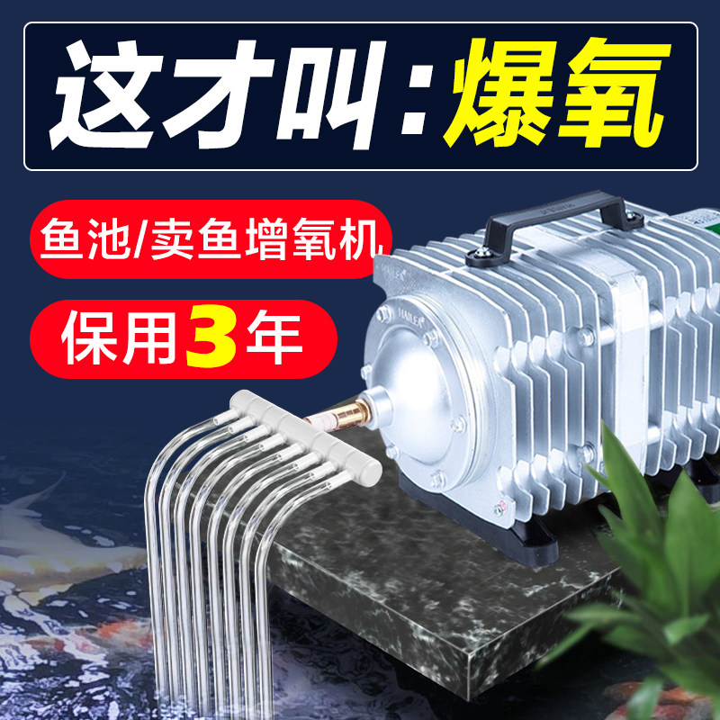 Fish Pool Oxygenation Pumps Aquatic Products Selling Fish Aerator Seafood Stall Fish Tank Oxygenation Pump High Power Oxygen Pump Commercial-Taobao