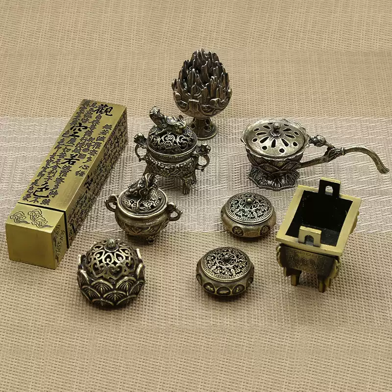 跨境檀香沉香炉熏香炉仿古铜家用香炉鼎复古典迷你