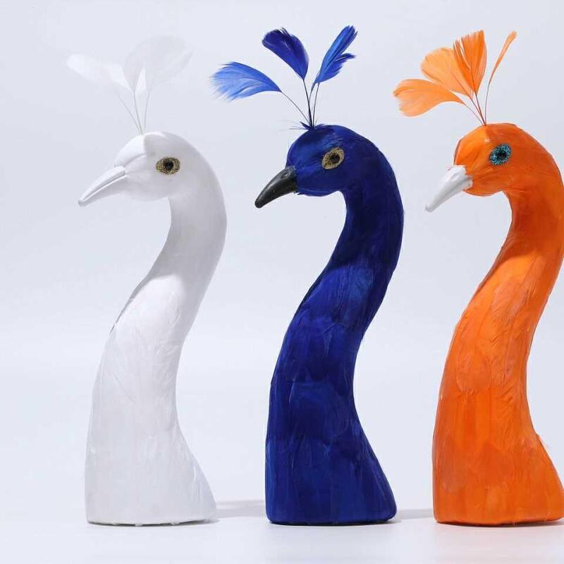 New Simulated Feather Peacock Head Decorations Floral Opening Flower Basket Living Room Wedding Banquet Decorations Peacock Head Ornaments New Simulated Feather Peacock Head Decorations Floral Opening Flower Basket Living Room Wedding Banquet Decorations Peacock Head Ornaments