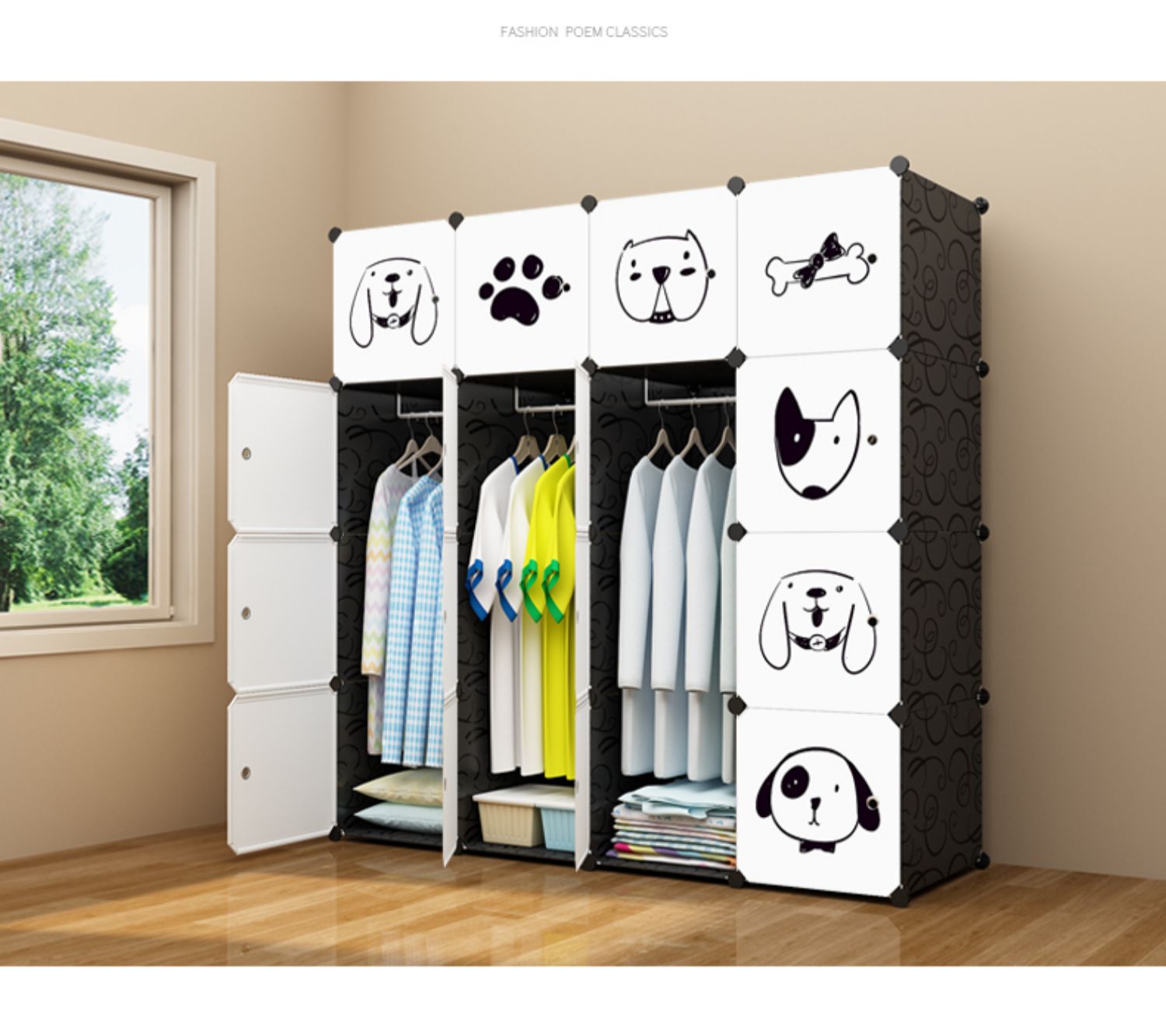 Đơn giản tủ quần áo lắp ráp tủ nhựa gấp con phòng ngủ tủ quần áo hiện đại nhỏ gọn không gian kinh tế tiết kiệm tủ quần áo - Buồng mẫu tủ quần áo nhựa đẹp
