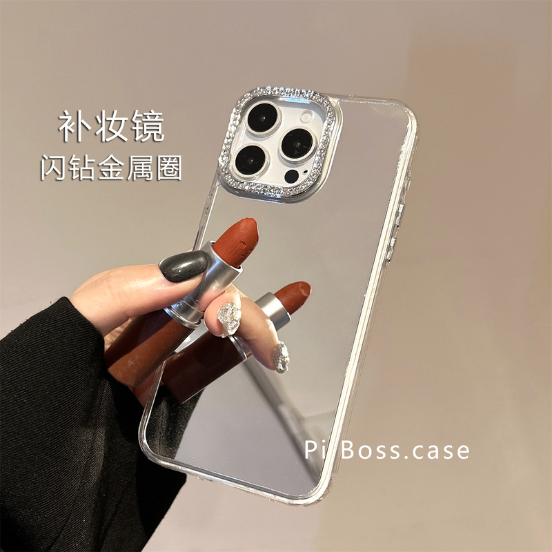 Diamond-Encrusted Makeup Mirror with Flash Diamond Lens iPhone 16 Suitable for Apple 16 Pro Max Female Model 15 New Model 14 High-End Feel 13 Anti-Drop 12 Mirror Surface 11 with Mirror Xr/X Smax Light Luxury 6/7/8Plus Diamond-Encrusted Makeup Mirror with Flash Diamond Lens iPhone 16 Suitable for Apple 16 Pro Max Female Model 15 New Model 14 High-End Feel 13 Anti-Drop 12 Mirror Surface 11 with Mirror Xr/X Smax Light Luxury 6/7/8Plus