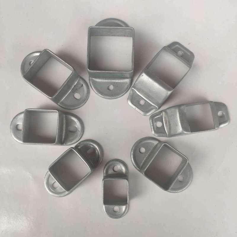 Guardrails Accessories Zinc Steel Fixed Base Square Tube Union Steel Tube Connectors Stairway Armrest railings Decorative Fence Clips-Taobao