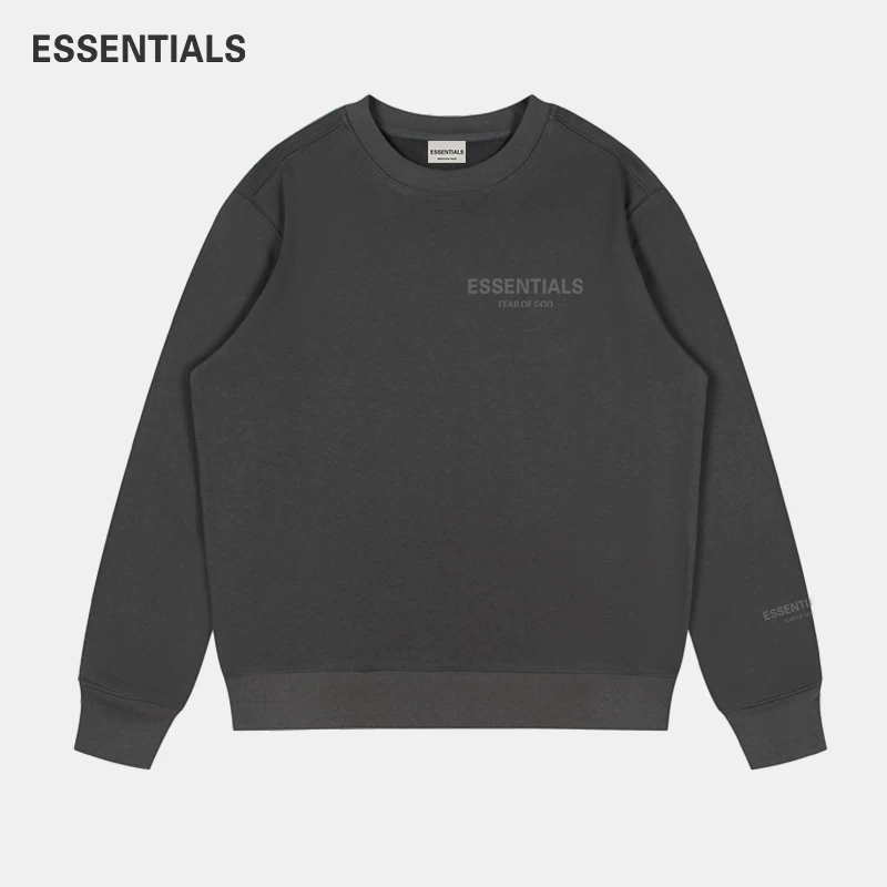 ОФИЦИАЛЬНЫЙESSENTIALS свитер с круглым вырезом для мужчин и женщин, пары весна и осень, композиция FO G американский вес