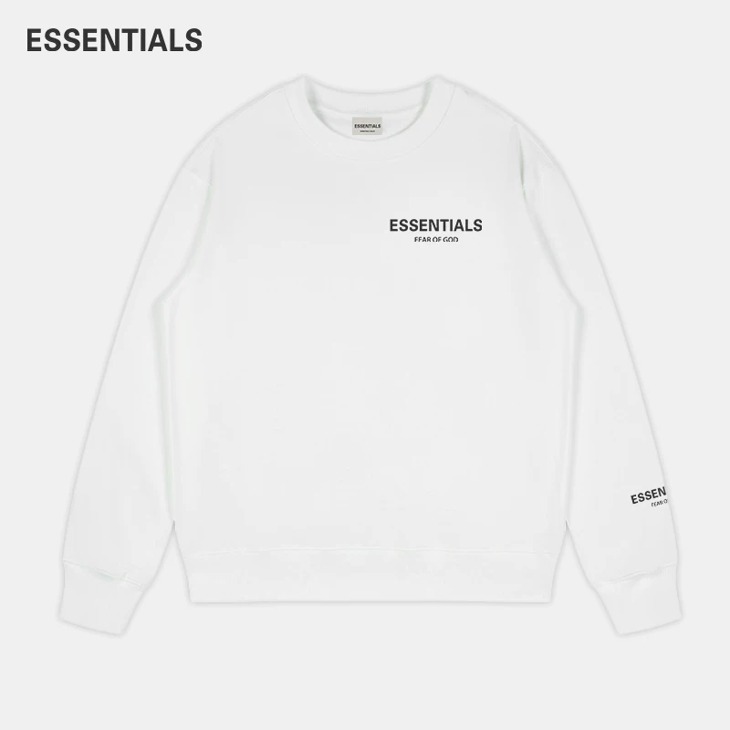 ОФИЦИАЛЬНЫЙESSENTIALS свитер с круглым вырезом для мужчин и женщин, пары весна и осень, композиция FO G американский вес
