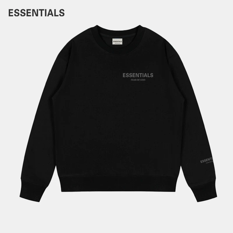 ОФИЦИАЛЬНЫЙESSENTIALS свитер с круглым вырезом для мужчин и женщин, пары весна и осень, композиция FO G американский вес