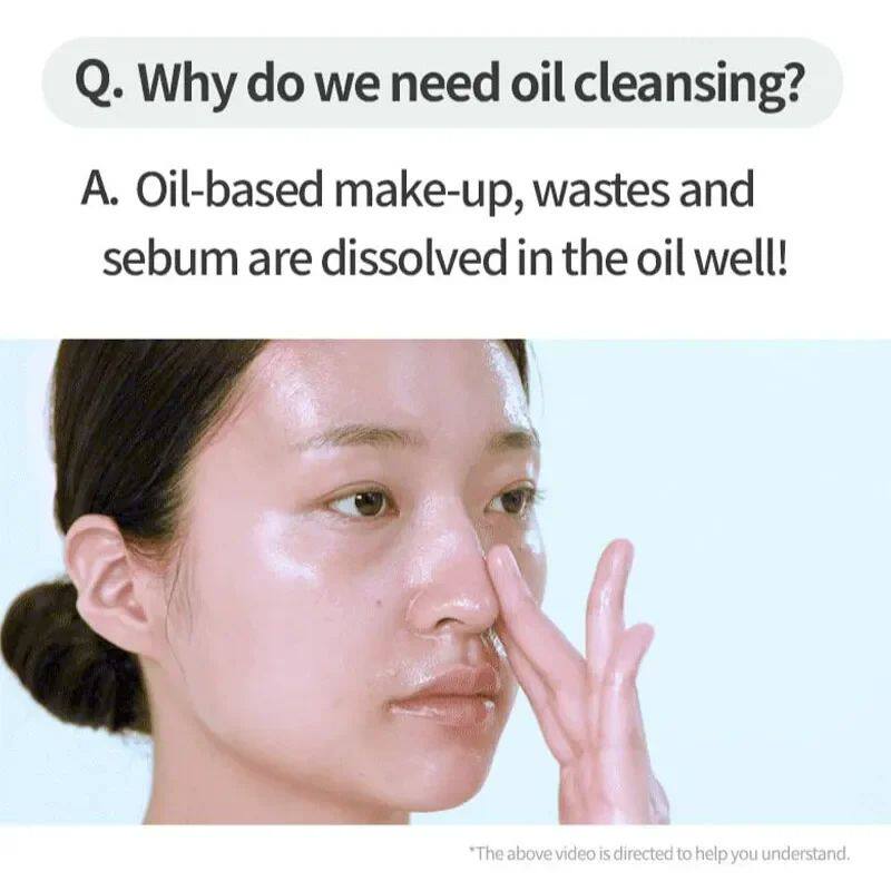 Держатель для очков нос anua heartleaf cleansing oil, limpeza profunda de poros, rem