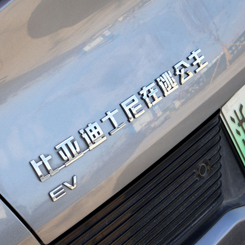 Byd Li Reba Disney Princess on the Run Personalized Creative Text 3D Stereoscopic Modified Car Tail Emblem Decorative Badge