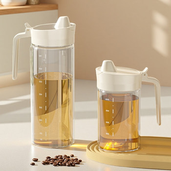 Japanese-Style High Borosilicate Glass Oil Pot, Large-Capacity Oil Container, Kitchen Household Leak-Proof Oil Bottle, Soy Sauce Vinegar Oil Can