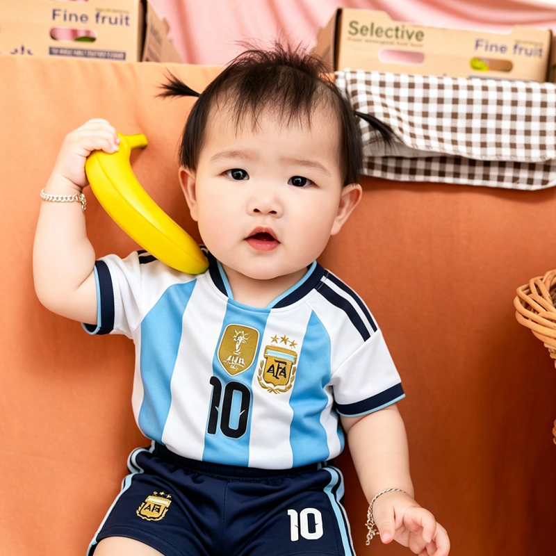Children's Football Uniform Argentina Jersey Set 2026 World Cup No. 10 Messi Kids Kindergarten Team Uniform Children's Football Uniform Argentina Jersey Set 2026 World Cup No. 10 Messi Kids Kindergarten Team Uniform