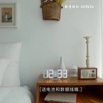 Korean ins creative desktop desk clock luminous LED digital clock simple style 3 sets alarm clock electronic clock bedside wall clock