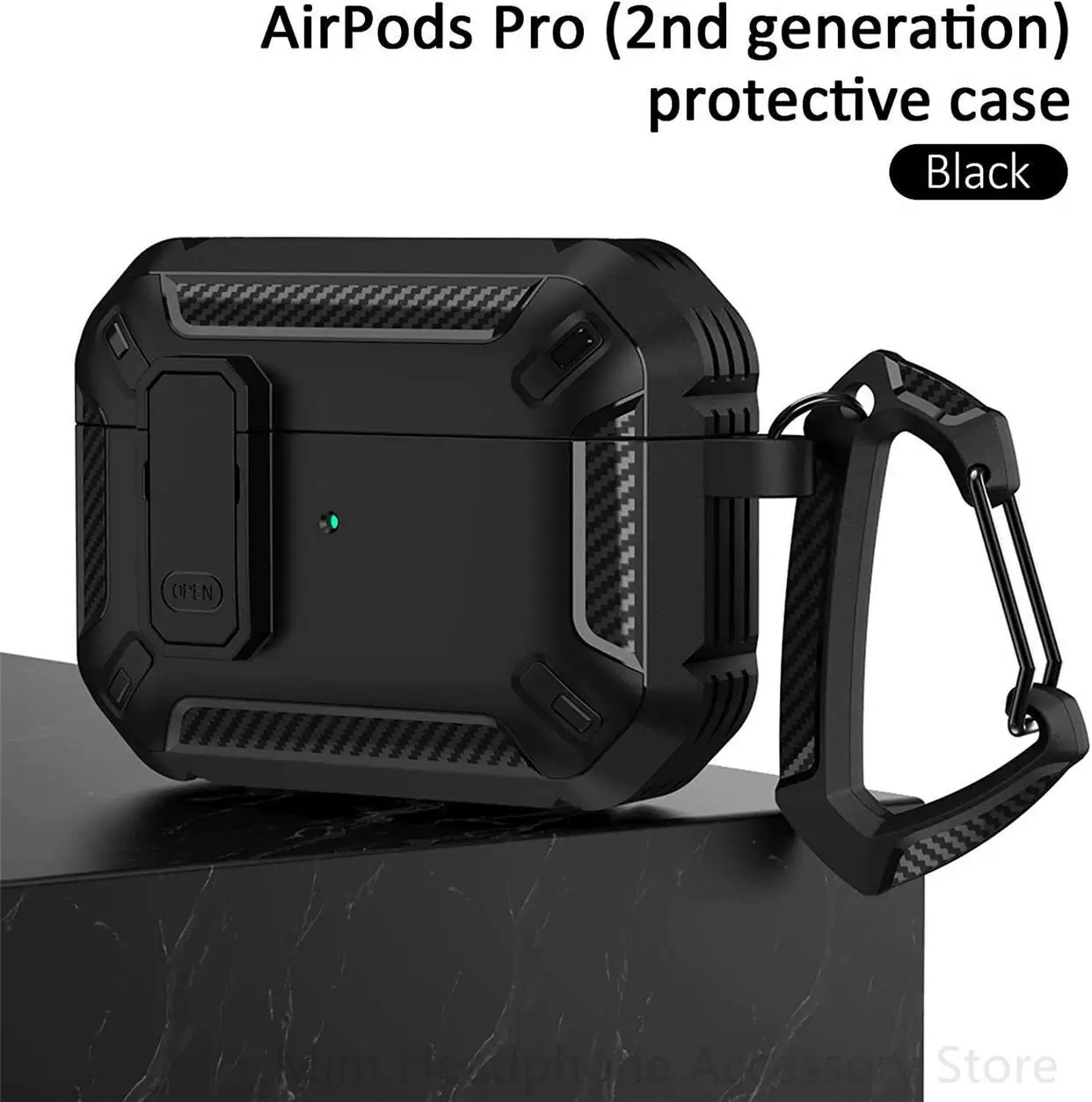 [кейс из углеродного волокна для Airpods Pro 2 защитный чехол]
