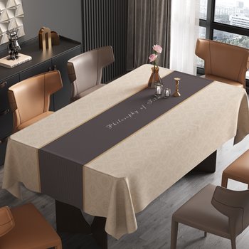 Modern light luxury table cloth waterproof oil-proof and non-washing and anti-scalding living room tea table cloth rectangular tabletop protection table mat Modern light luxury table cloth waterproof oil-proof and non-washing and anti-scalding living room tea table cloth rectangular tabletop protection table mat