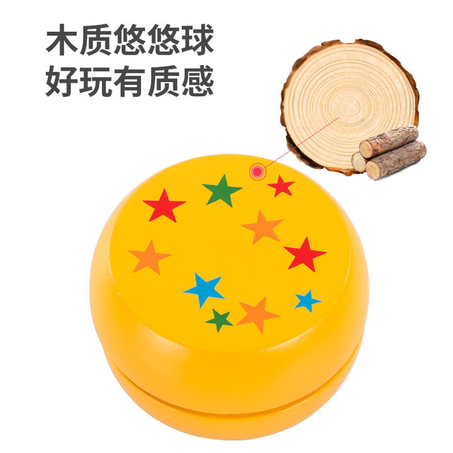 Traditional Wooden Children's Yo-Yo Spinning Toy for Elementary School Students, Yo-Yo Toy for Girls and Boys, Gift for Kids