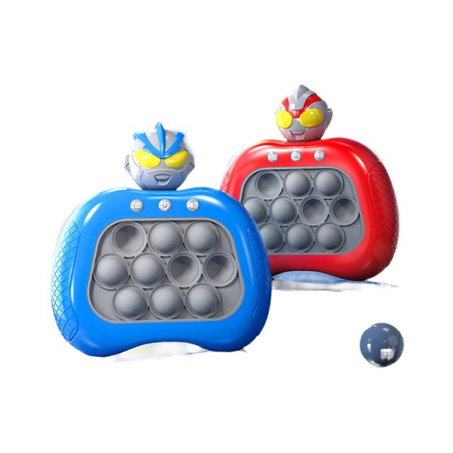 Children's Quick-Push Game Console Ultraman Superhero Press-And-Play Game Console, Whack-A-Mole Challenge, Educational Stress-Relief Toy