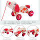 Cross-border kindergarten educational puppy crocodile hand pull rope animal toy car infant and child wooden tractor