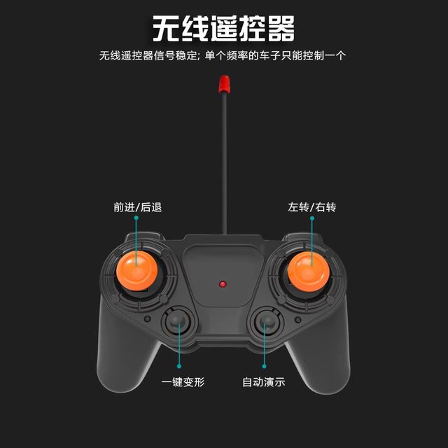 Cross-Border 1:18 One-Button Transforming Remote Control Car 2.4g Electric Racing Car Robot Toy Car Model for Children