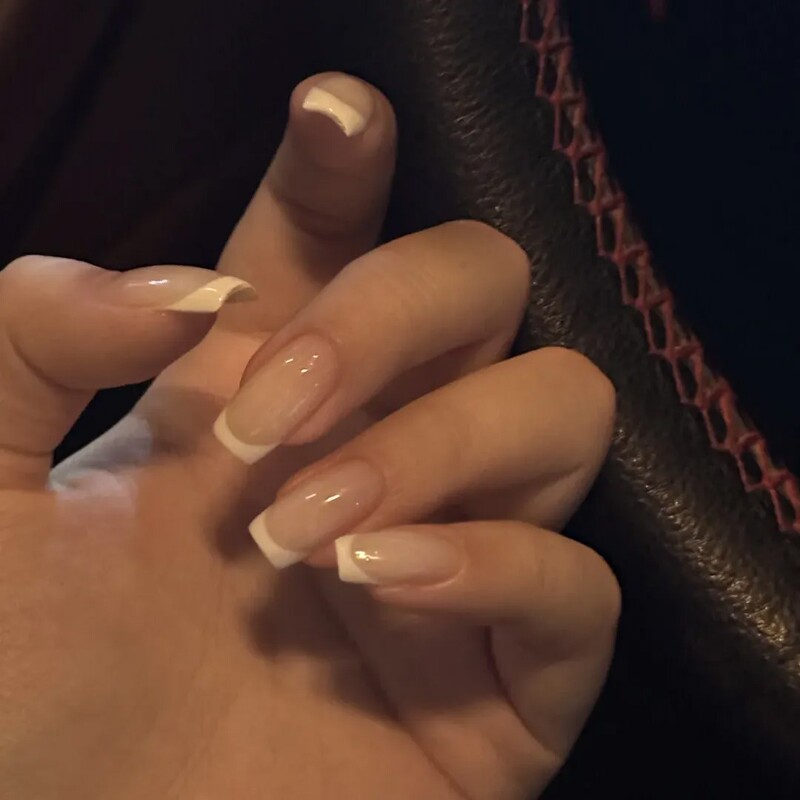 Handmade White French-Style Press-On Nails, Light Luxury, High-End Feel, Brightening Nude Color Nail Patches, Removable Finished Fake Nails Handmade White French-Style Press-On Nails, Light Luxury, High-End Feel, Brightening Nude Color Nail Patches, Removable Finished Fake Nails