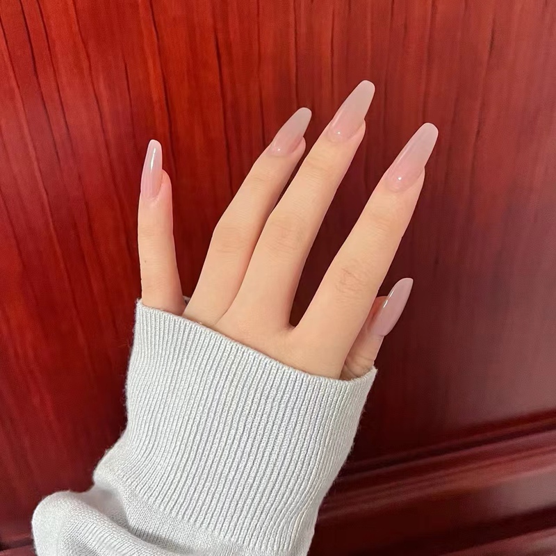 2026 New Handmade Wearable Nails in Nude Pink, Pure and Desirable, Brightening Nail Patches, Finished Medium-Length Fake Nails 2026 New Handmade Wearable Nails in Nude Pink, Pure and Desirable, Brightening Nail Patches, Finished Medium-Length Fake Nails