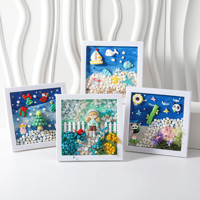 手工贝壳画DIY相框粘贴画：儿童海洋主题海底世界工艺品，开启创意无限