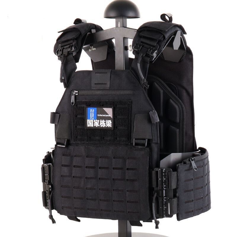 500D Nylon Quick-Release Tactical Vest Equipment Insert Plate Vest, True Level D and Level C Protection, Lightweight Multi-Functional Vest