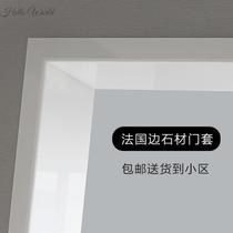 Minimalist narrow edge artificial marble door frame door cover balcony living room pass window frame window cover window sill board edge line