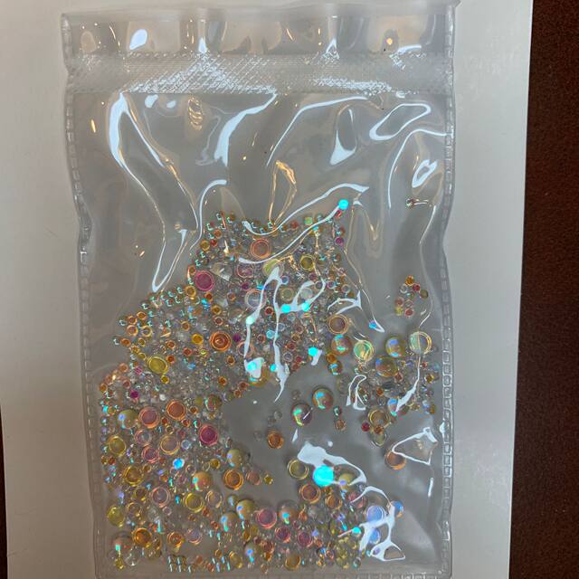 Half-Round Flat-Bottomed Mermaid Beads, Aurora Diamond Nail Art Half-Round Glass Beads, DIY Jewelry Accessories, Fluorescent Diamond Candy Beads Mix